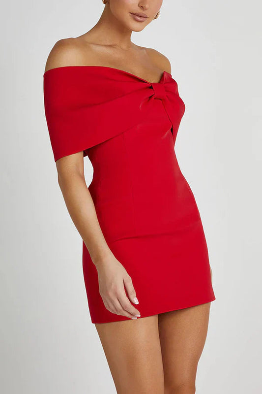 The Celeste Bow Mini Dress