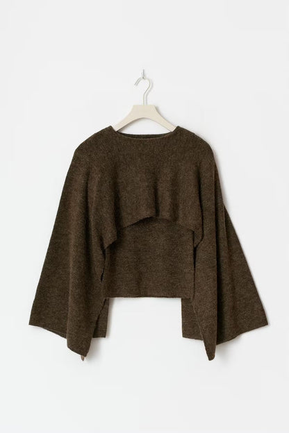 Casey Knitted Cape Top