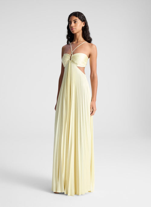 MONICA | HALTER MAXI DRESS