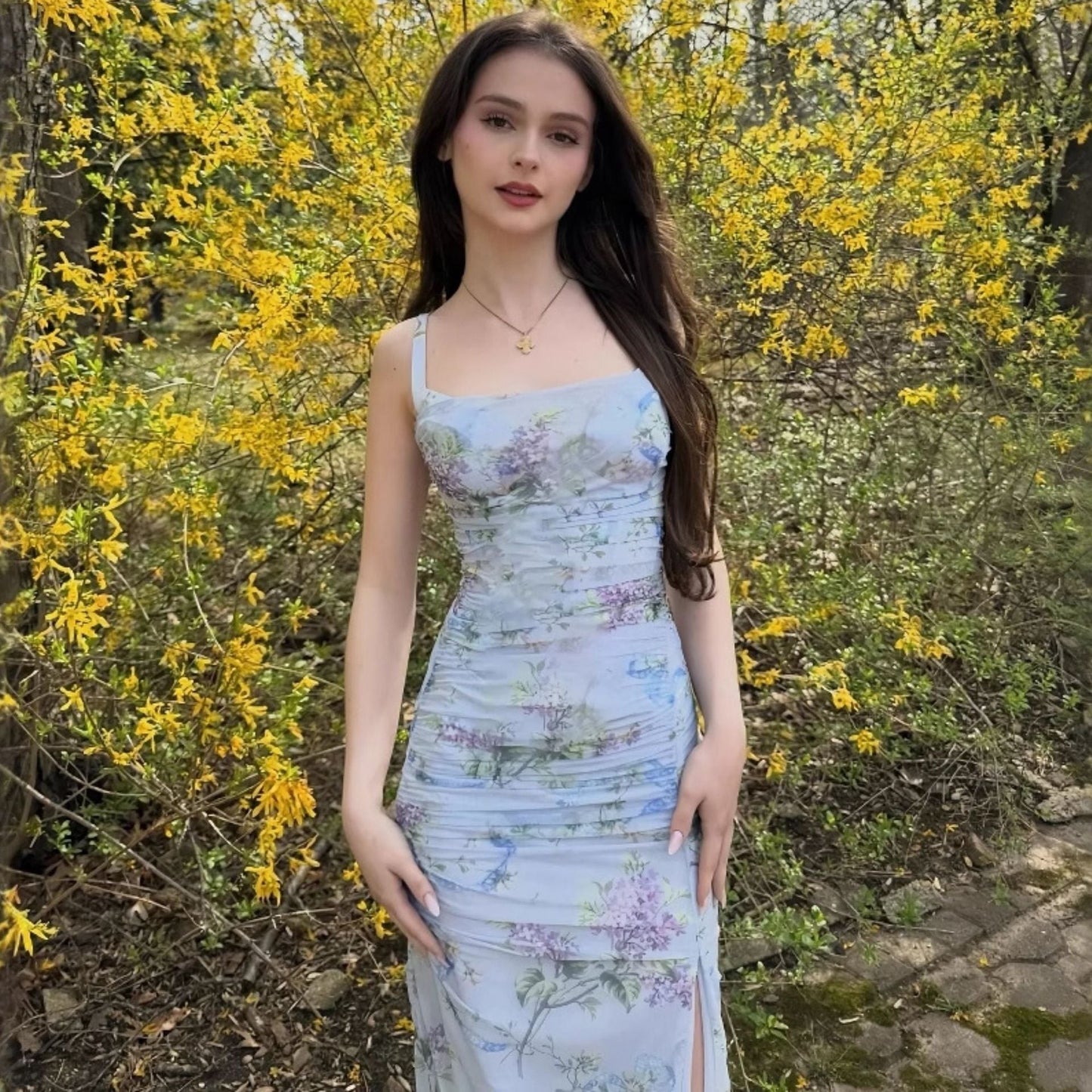 Danielle Floral Split Dress