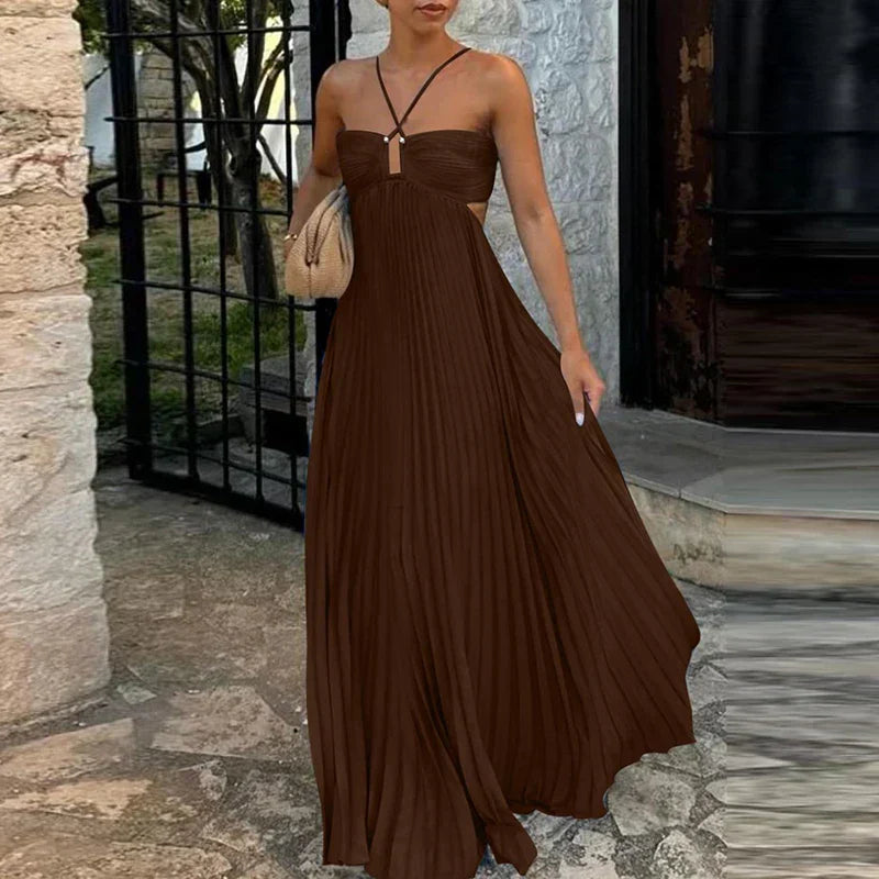 MONICA | HALTER MAXI DRESS