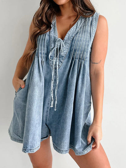 Annie Denim Romper