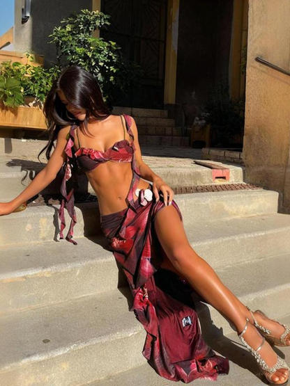 Effini Floral Print Two-piece Set