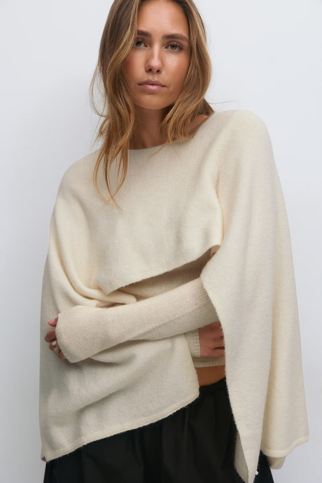 Casey Knitted Cape Top