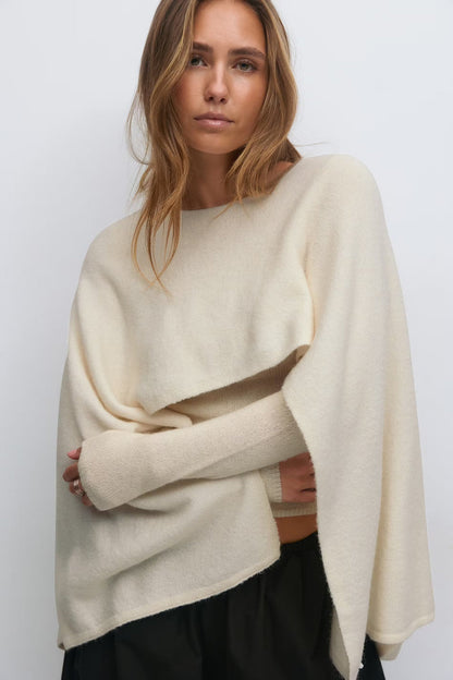 Casey Knitted Cape Top