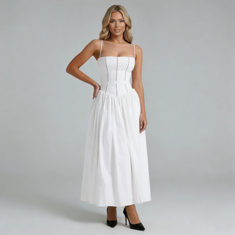 Alaina Corset Midi Dress