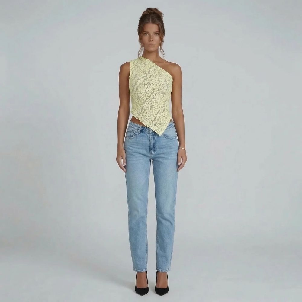 Giselle Lace Asymmetric Top