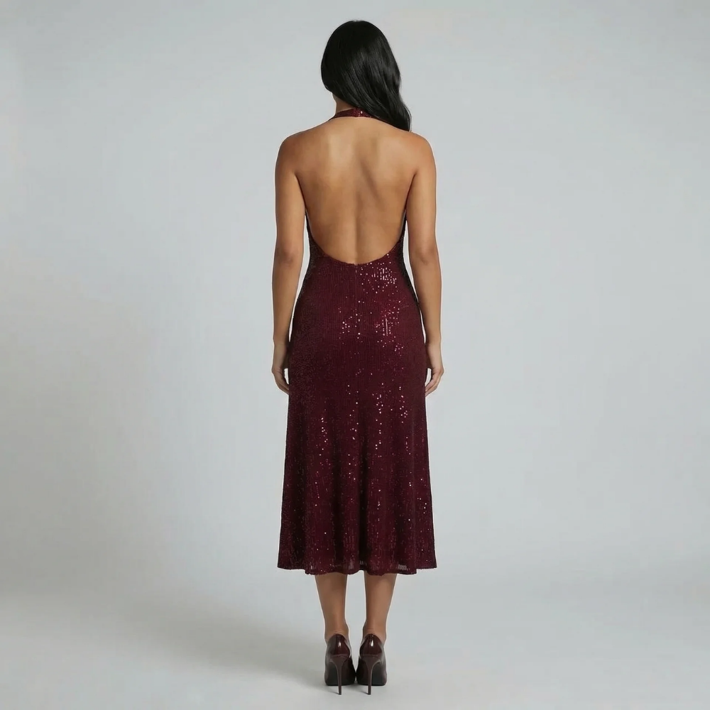 Isabella Shimmer Midi Dress