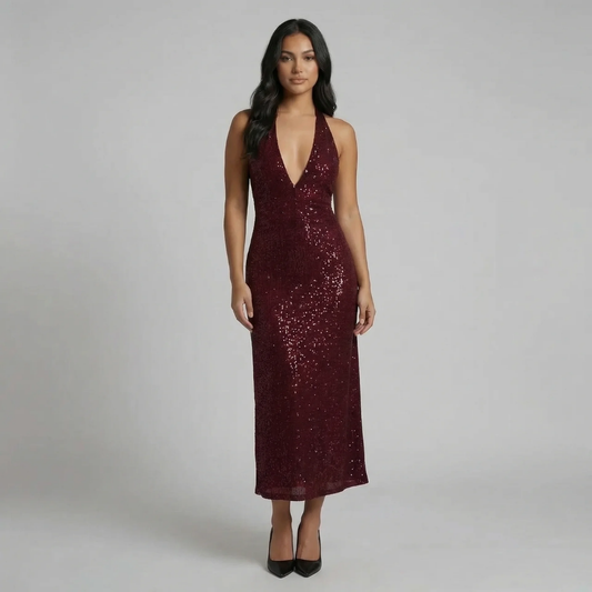 Isabella Shimmer Midi Dress