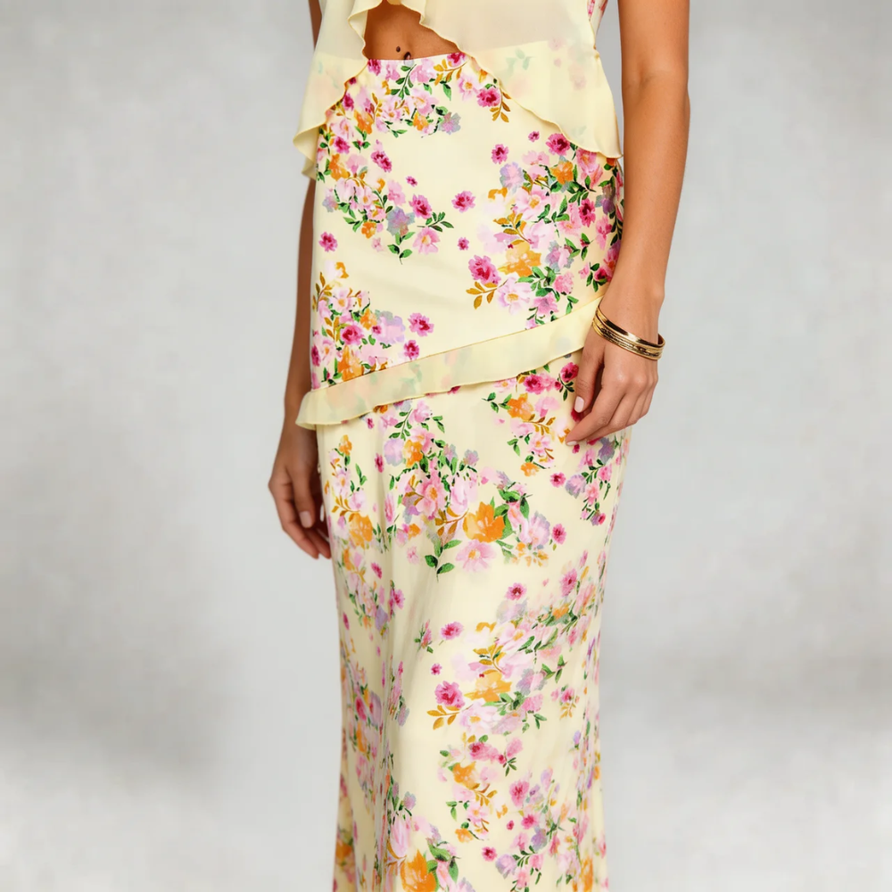 Lila Floral Maxi Set