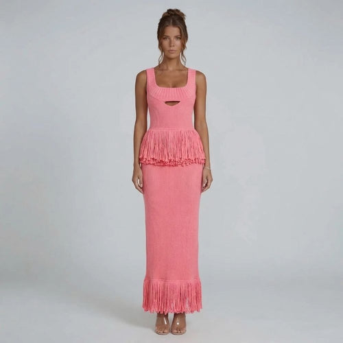 Mirabelle Fringe Maxi Dress