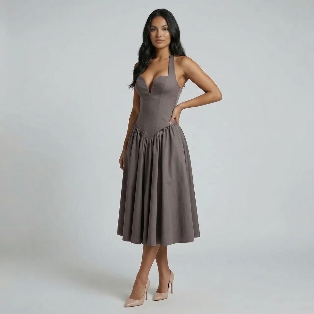 Natalia Corset Midi Dress