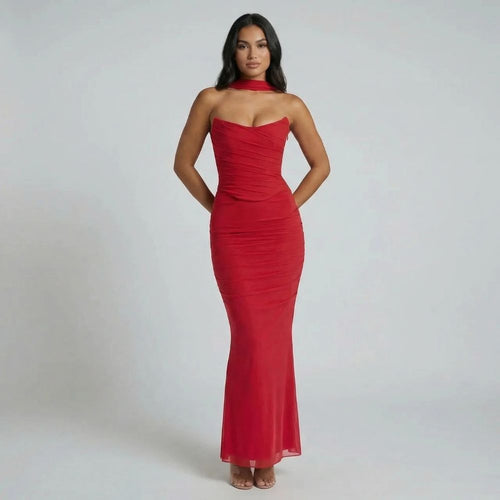 Rosalind Ruched Maxi Dress