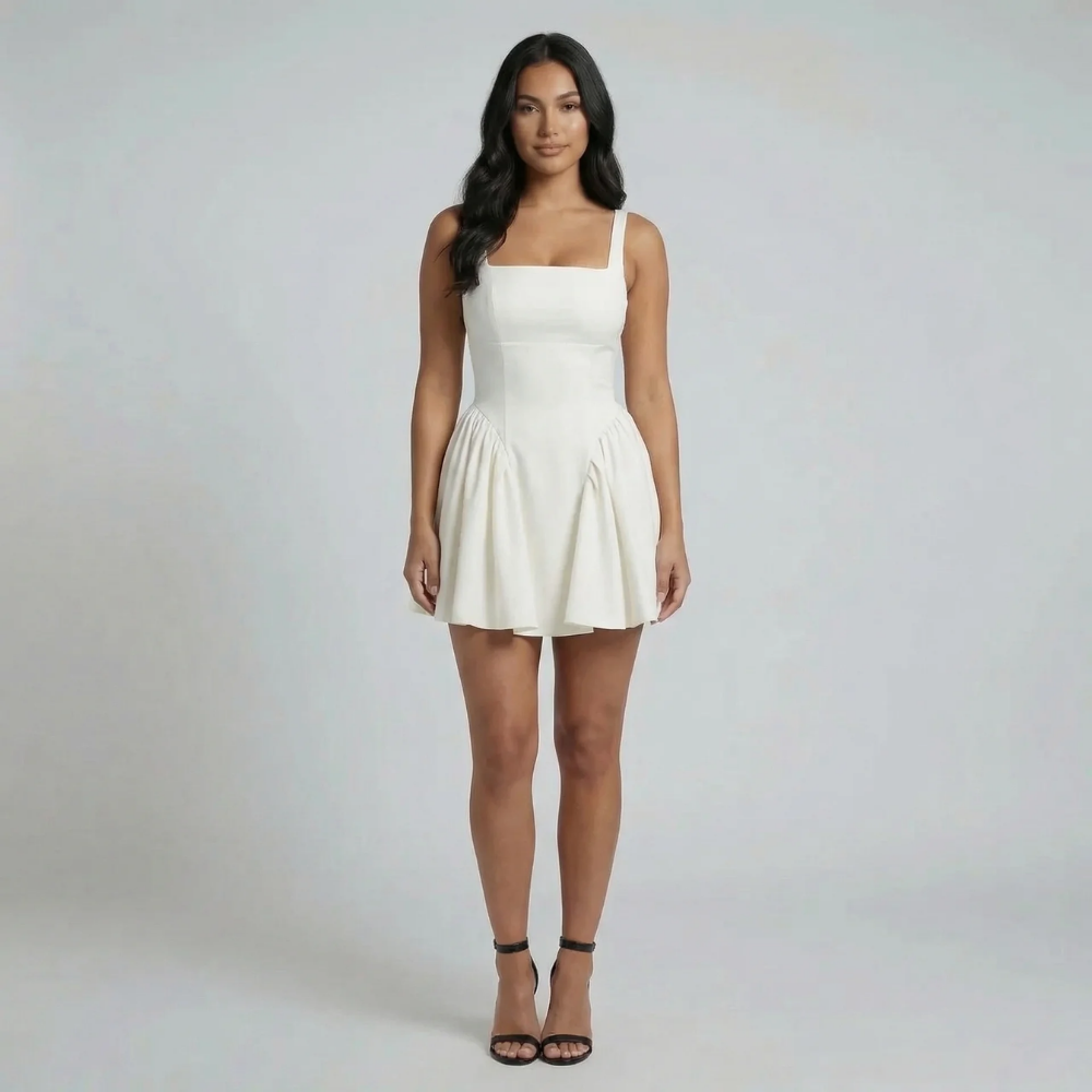 Valerie Flounce Mini Dress